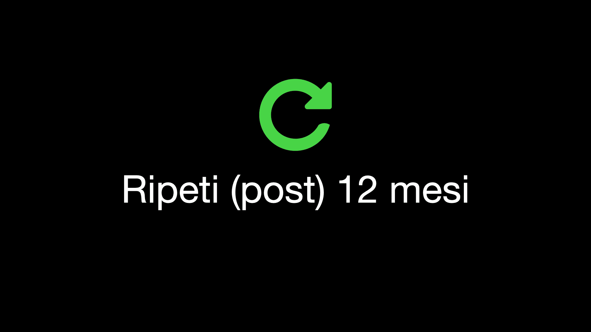 Ripeti (post) 12 mesi